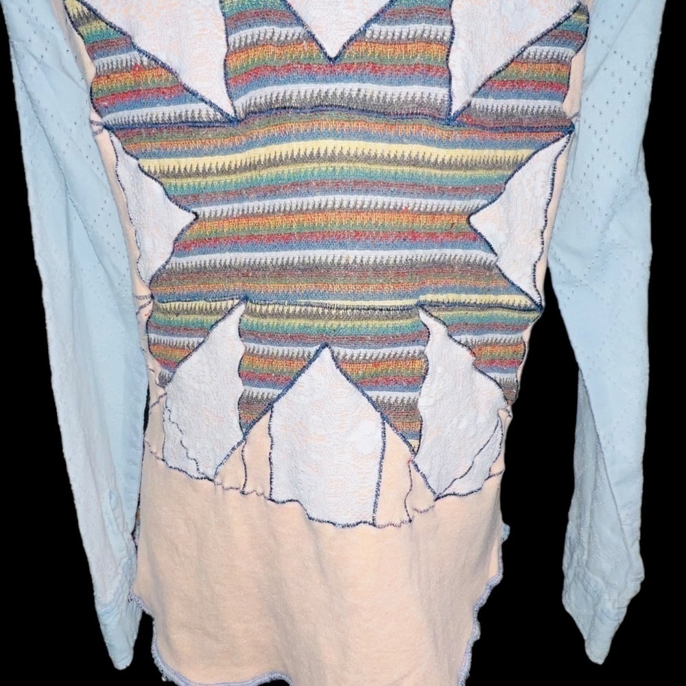 Bke Western Embroidered Aztec Button Down Size Medium Super Soft